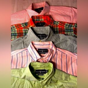Polo Ralph Lauren Men’s Short Sleeve Button Down Lot (3) 2 Long Sleeve. 32/33